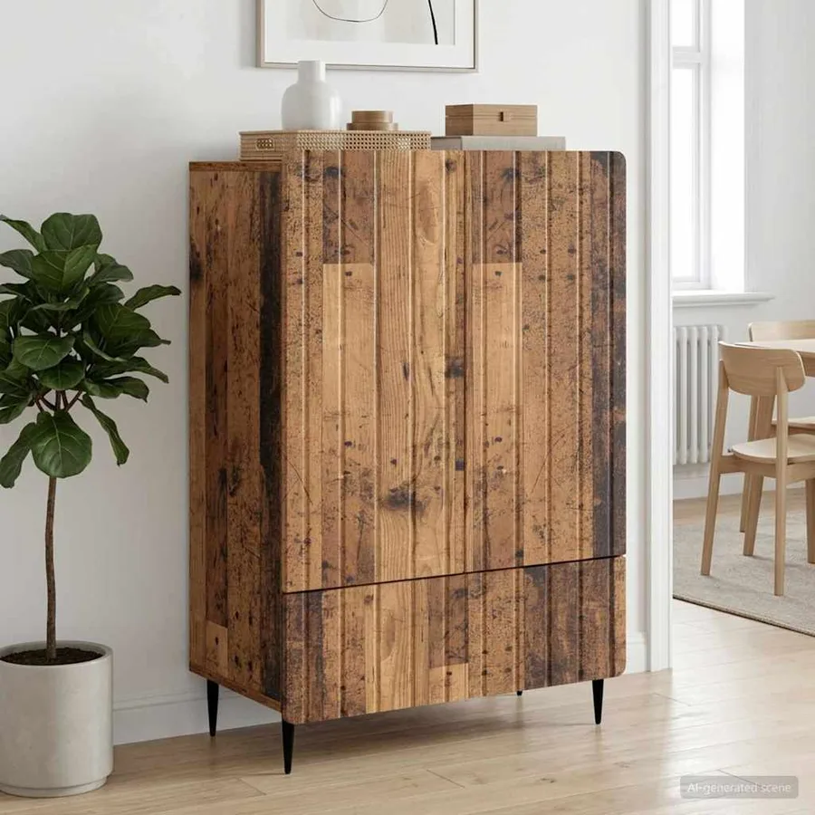 Buffet Bois ancien 66 x 34,5 x 97 cm Bois d'ingénierie - 3