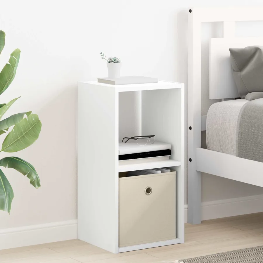 Table de chevet avec tiroir 2 pcs Blanc 30,5 x 27 x 59,5 cm - 4