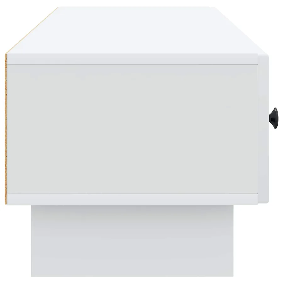 Meuble TV Blanc 147 x 34,5 x 30 cm Bois d'ingénierie - 7