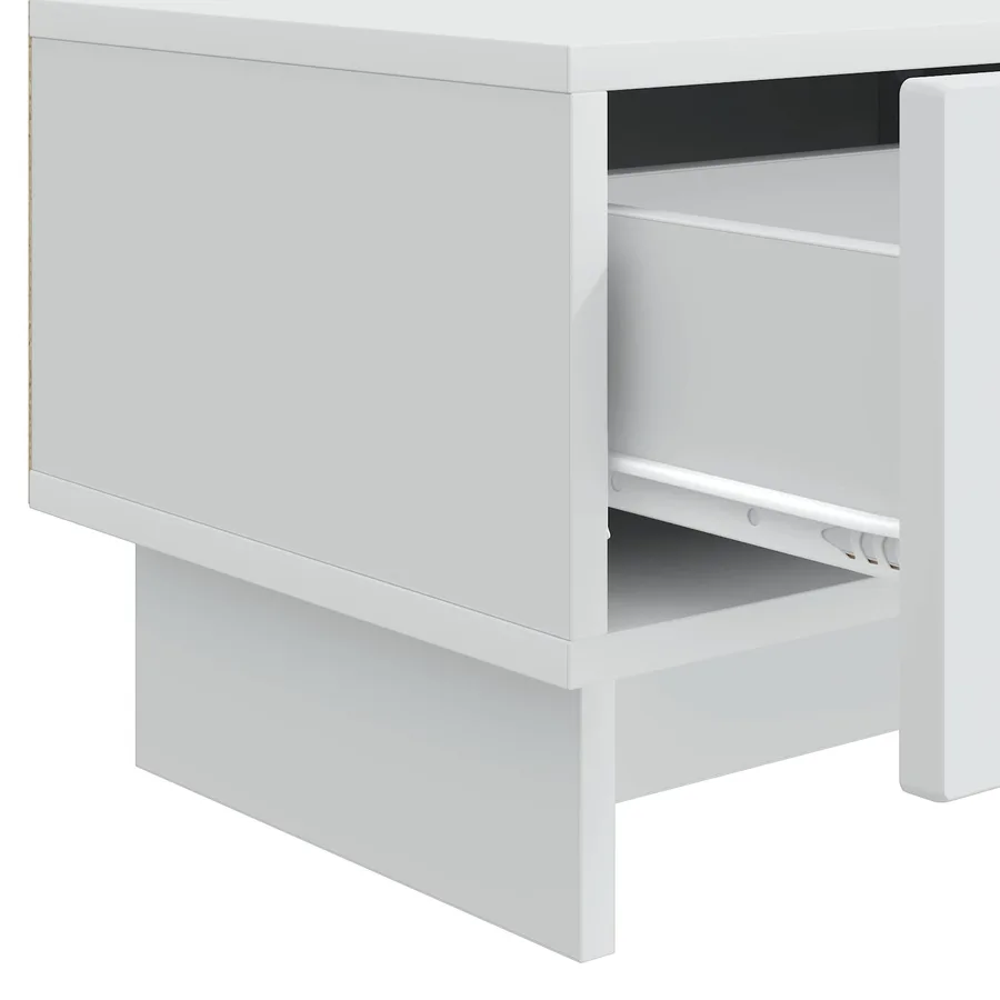Meuble TV Blanc 147 x 34,5 x 30 cm Bois d'ingénierie - 9