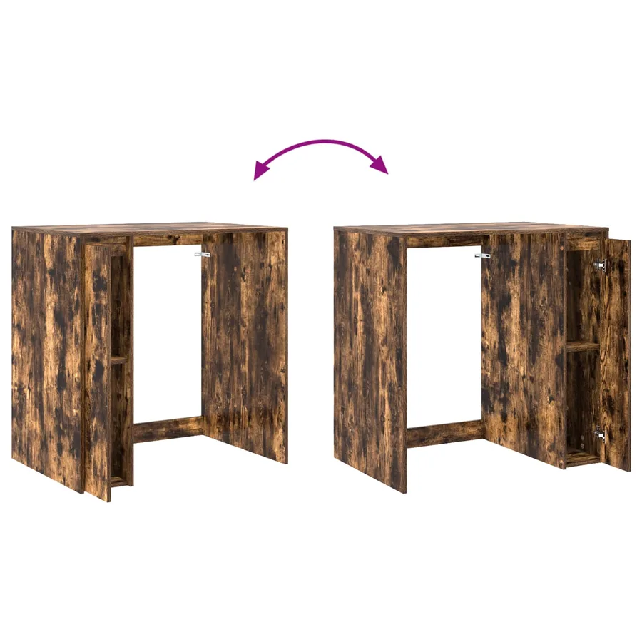 Armoire pour machine à laver Chêne fumé 87 x 60 x 89 cm - 8