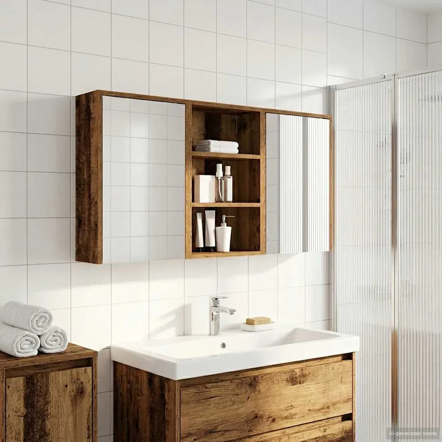 Ensemble de Meubles de Salle de Bain 3 pcs 126 x 16 x 62.5 cm