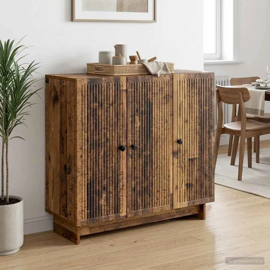 Buffet Bois ancien 89 x 34,5 x 80 cm Bois d'ingénierie