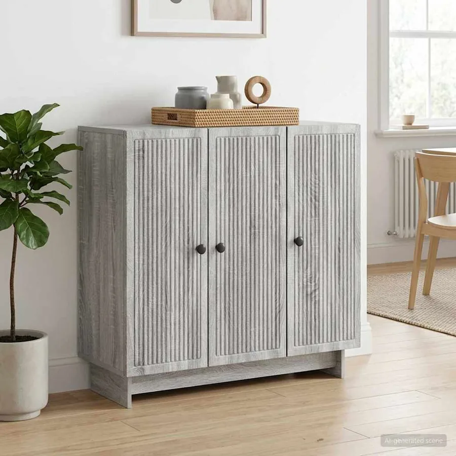 Buffet Sonoma gris 89 x 34,5 x 80 cm Bois d'ingénierie