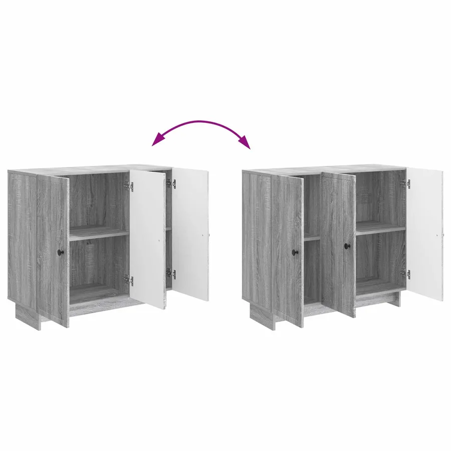 Buffet Sonoma gris 89 x 34,5 x 80 cm Bois d'ingénierie - 11