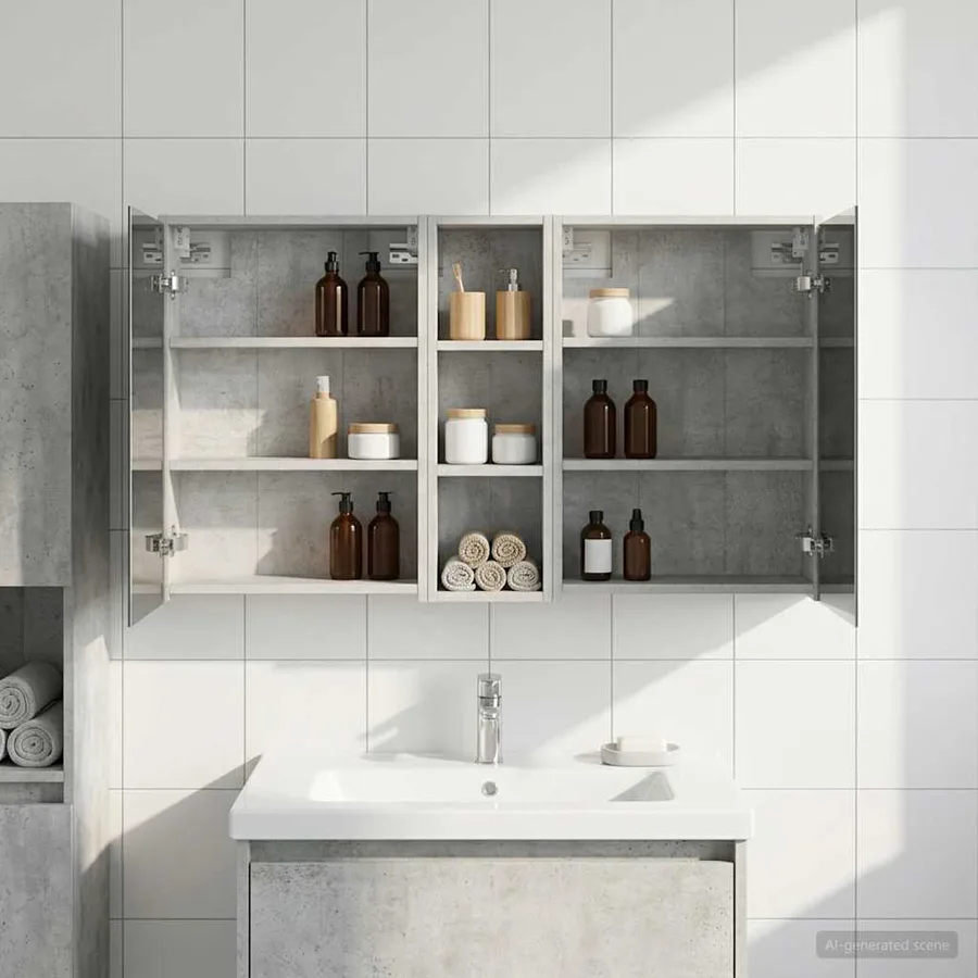 Ensemble de Meubles de Salle de Bain 3 pcs 106 x 16 x 62,5 cm - 4
