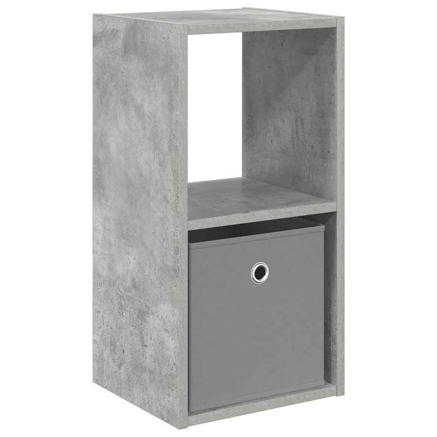 Table de chevet avec tiroir Gris béton 30,5 x 27 x 59,5 cm - 2