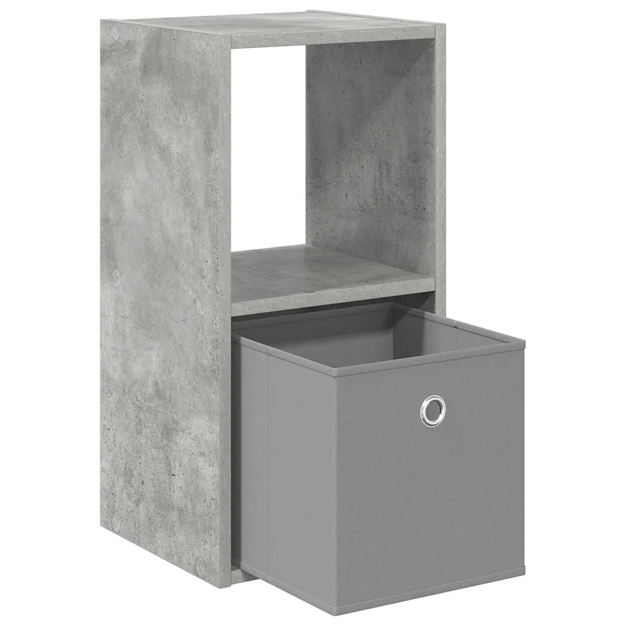 Table de chevet avec tiroir Gris béton 30,5 x 27 x 59,5 cm - 5