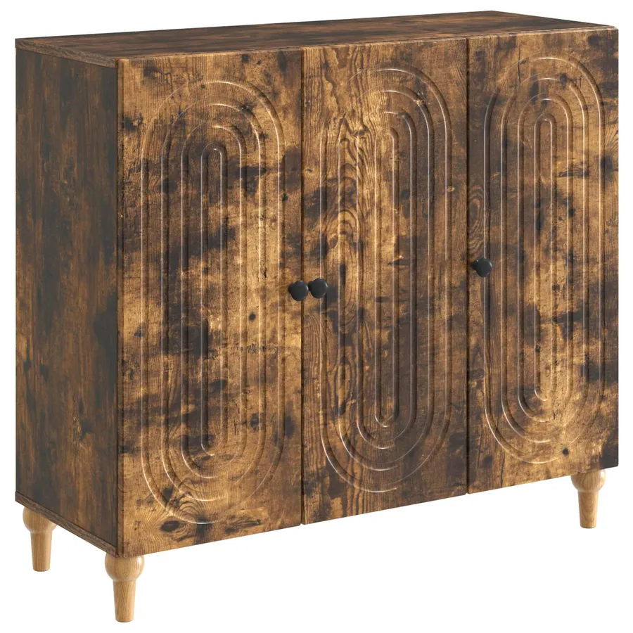 Buffet Chêne fumé 89 x 34,5 x 80 cm Bois d'ingénierie - 2