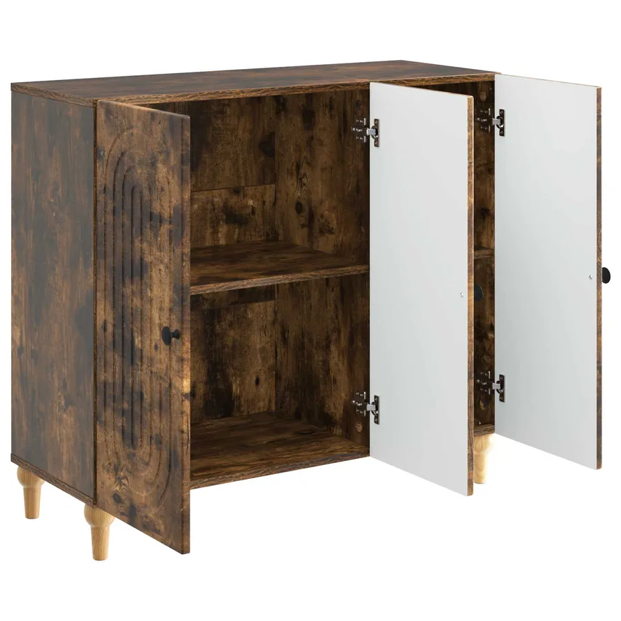 Buffet Chêne fumé 89 x 34,5 x 80 cm Bois d'ingénierie - 5