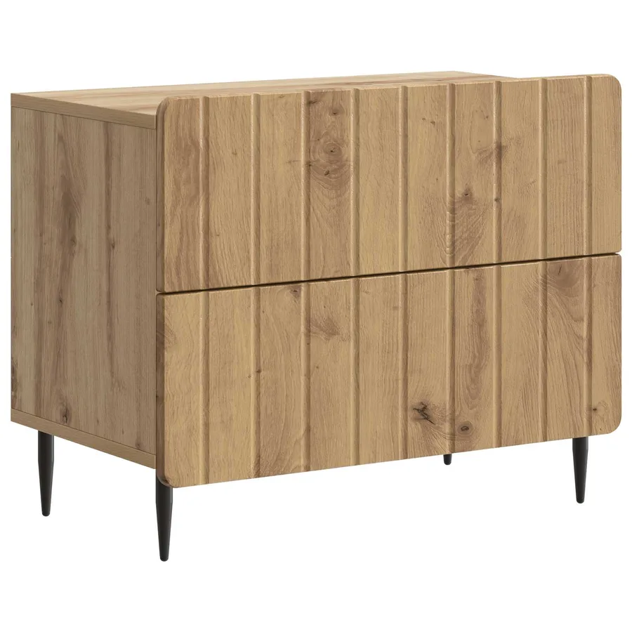 Cabinet de chevet Chêne artisanal 62 x 34,5 x 49,5 cm - 2