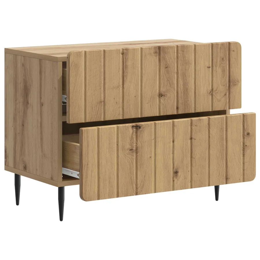 Cabinet de chevet Chêne artisanal 62 x 34,5 x 49,5 cm - 4