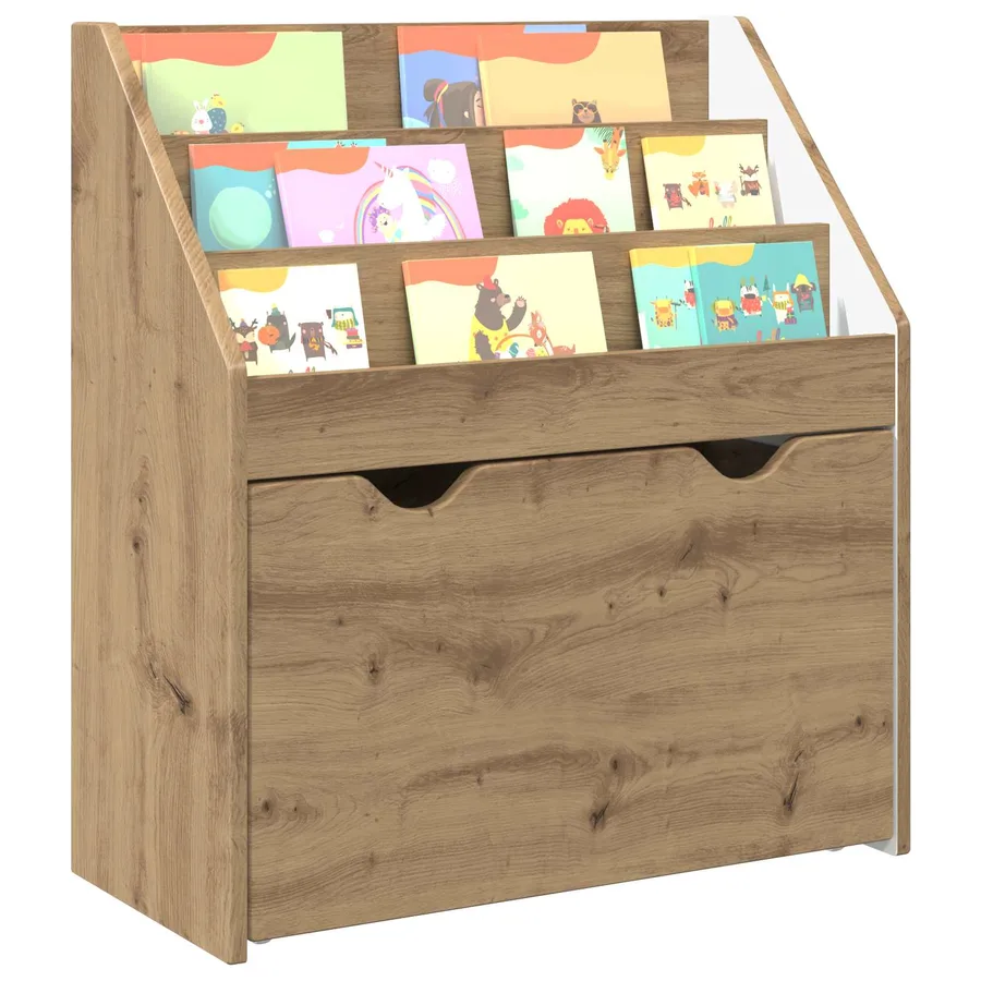 Bibliothèque pour enfants Chêne artisanal 60 x 29,5 x 69 cm - 3