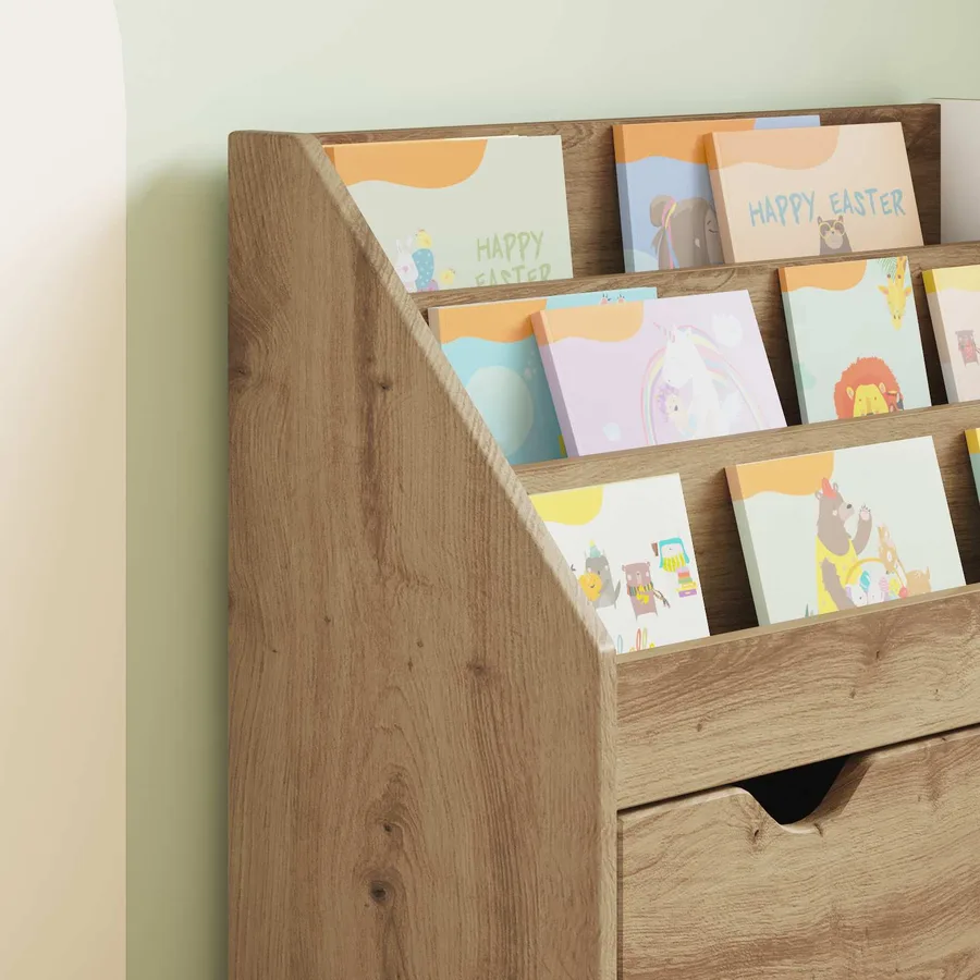 Bibliothèque pour enfants Chêne artisanal 60 x 29,5 x 69 cm - 5