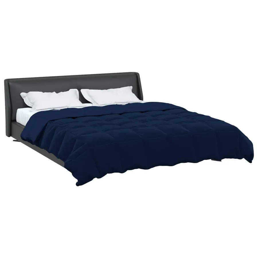 Duvet complet toute l'année Bleu foncé 220 x 240 cm Microfibre - 3