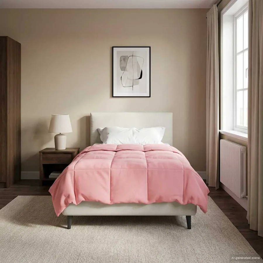 Duvet d'hiver Matelassé Rose 135 x 200 cm Microfibre