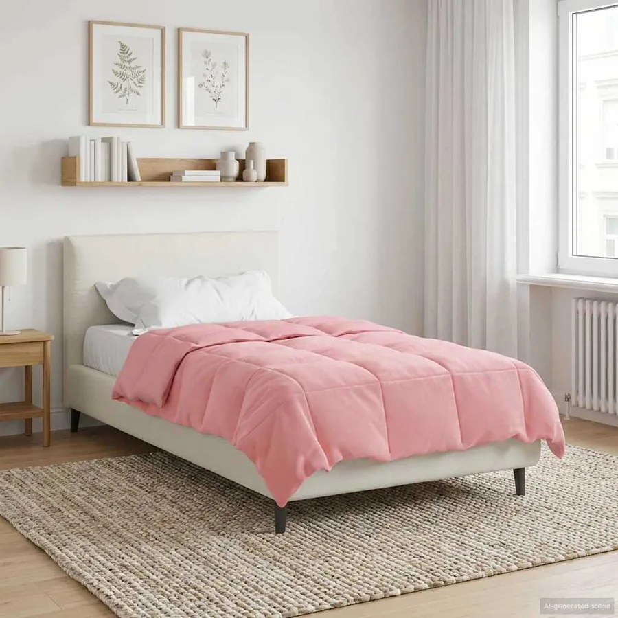 Duvet d'hiver Matelassé Rose 135 x 200 cm Microfibre - 4