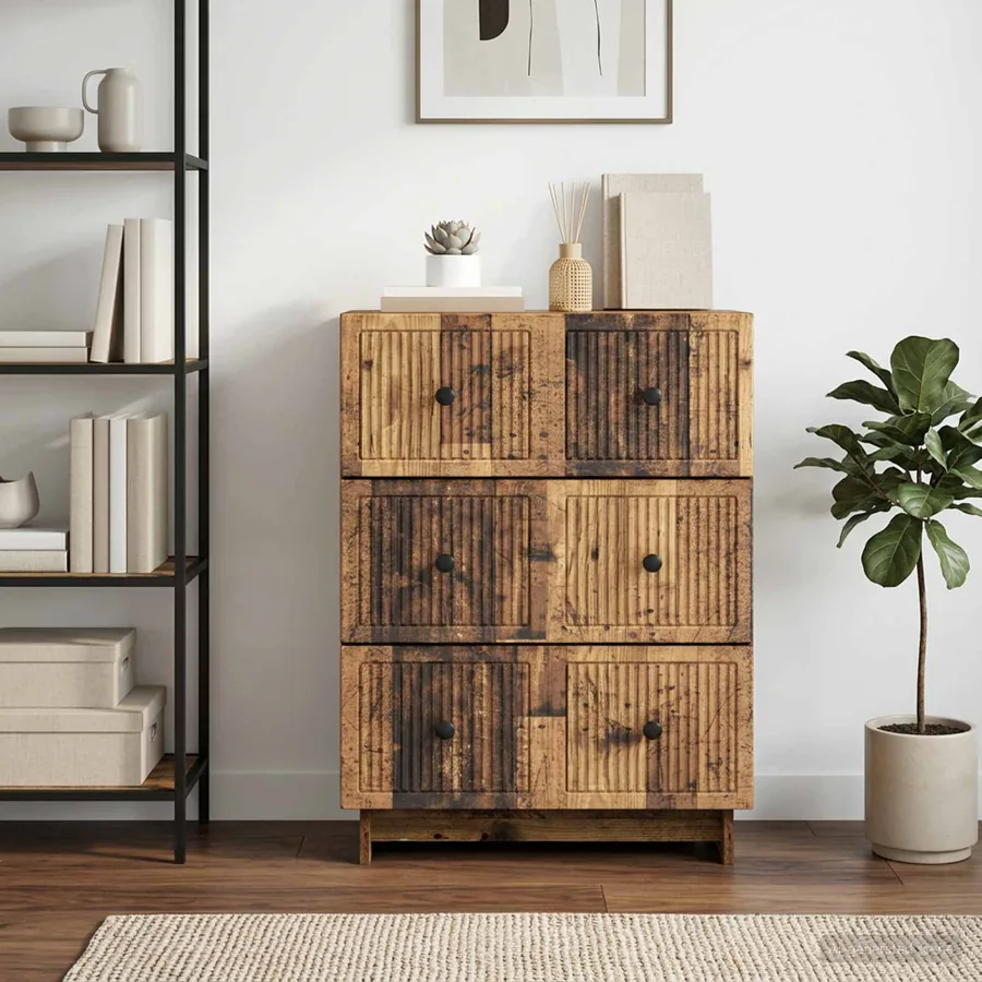 Armoire à tiroirs Bois ancien 66 x 34,5 x 90 cm