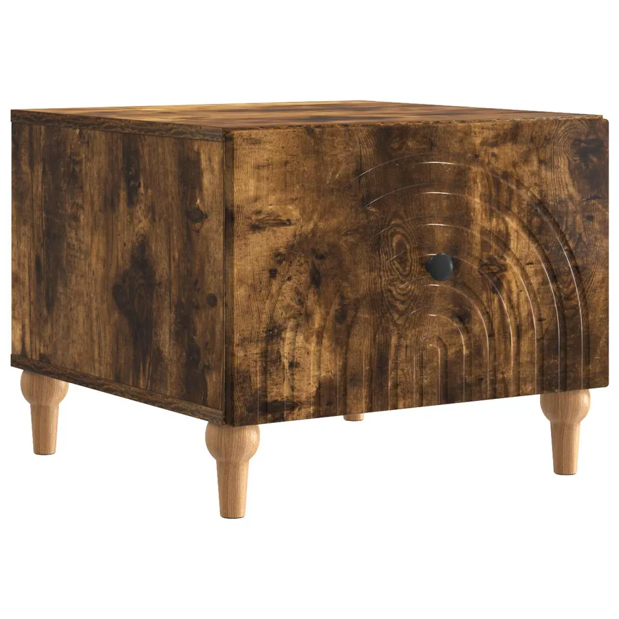 Table basse Chêne fumé 49 x 50 x 40 cm Bois d'ingénierie - 2