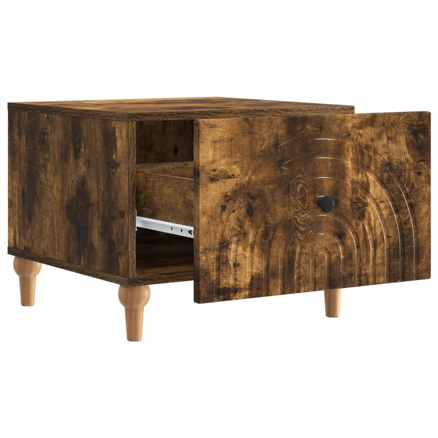 Table basse Chêne fumé 49 x 50 x 40 cm Bois d'ingénierie - 4