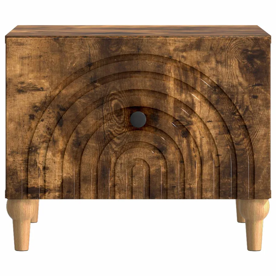 Table basse Chêne fumé 49 x 50 x 40 cm Bois d'ingénierie - 5