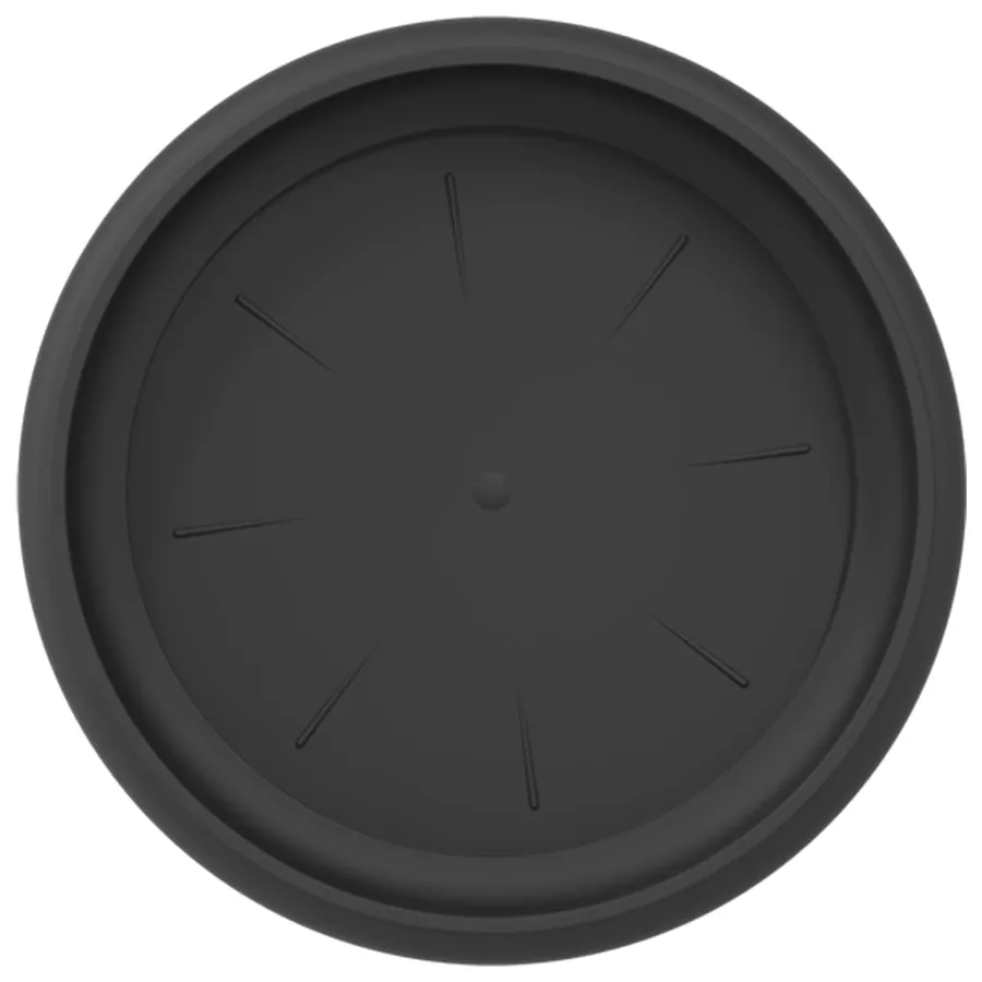 Plateau à fleurs rond 6 pcs Noir Ø 17,5 x 2 cm Plastique - 7