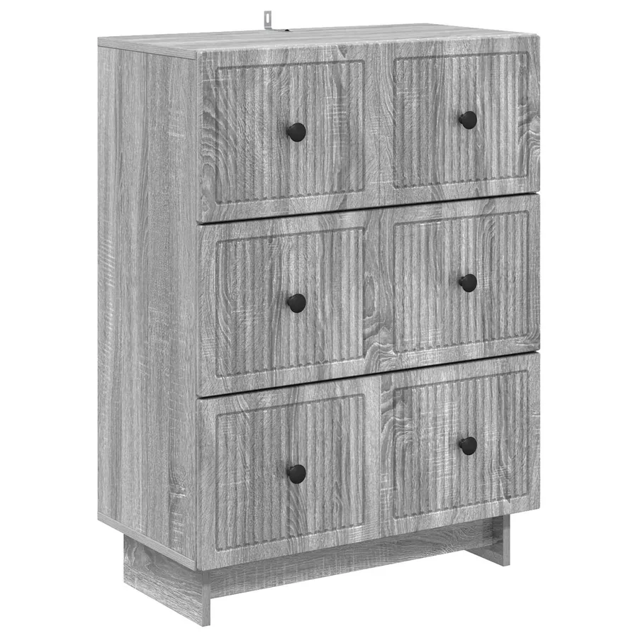 Armoire à tiroirs Sonoma gris 66 x 34,5 x 90 cm - 2