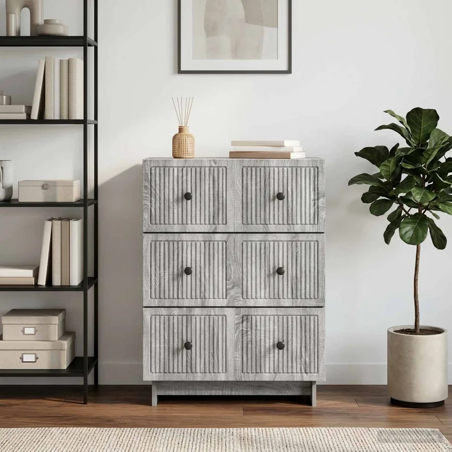 Armoire à tiroirs Sonoma gris 66 x 34,5 x 90 cm - 4