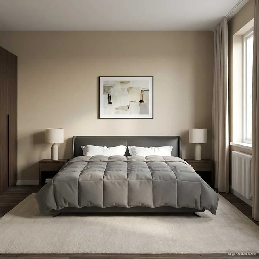Duvet d'hiver Matelassé Gris clair 200 x 220 cm Microfibre
