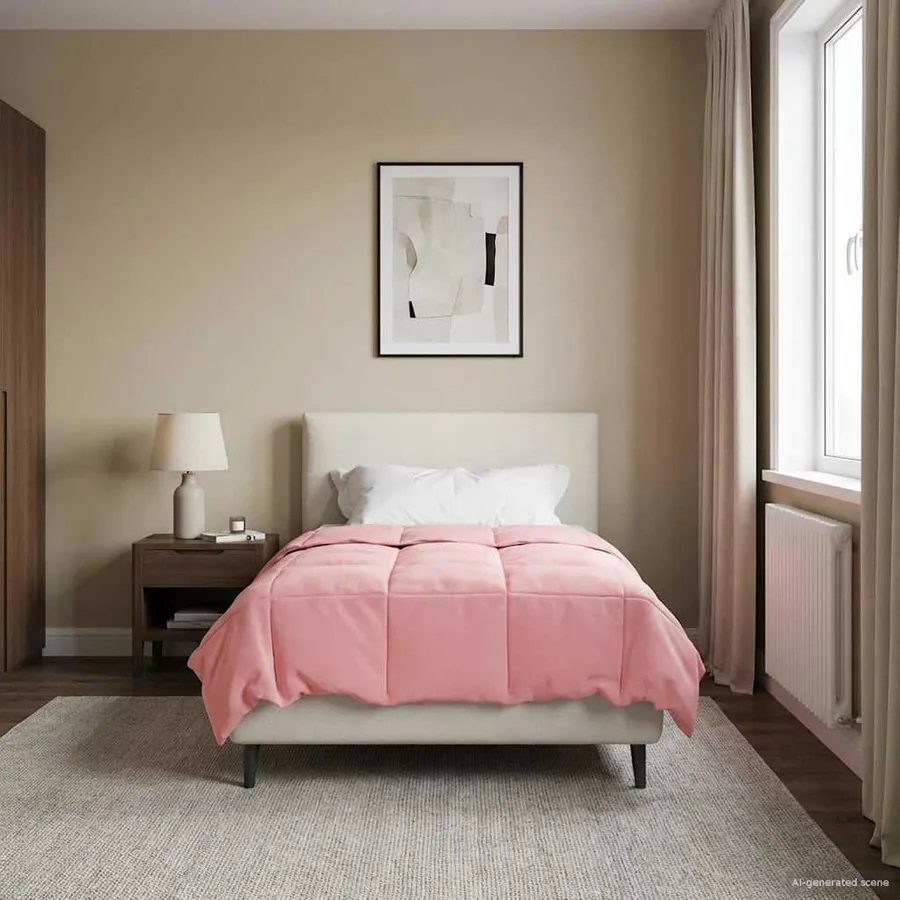 Duvet d'hiver Matelassé Rose 135 x 220 cm Microfibre