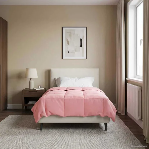 Duvet d'hiver Matelassé Rose 135 x 220 cm Microfibre