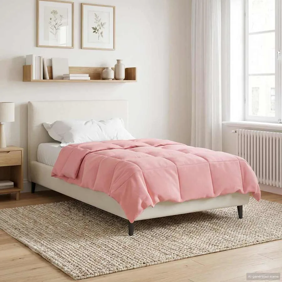 Duvet d'hiver Matelassé Rose 135 x 220 cm Microfibre - 4