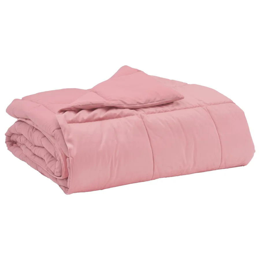 Duvet d'été simple Matelassé Rose 155 x 220 cm Microfibre - 2