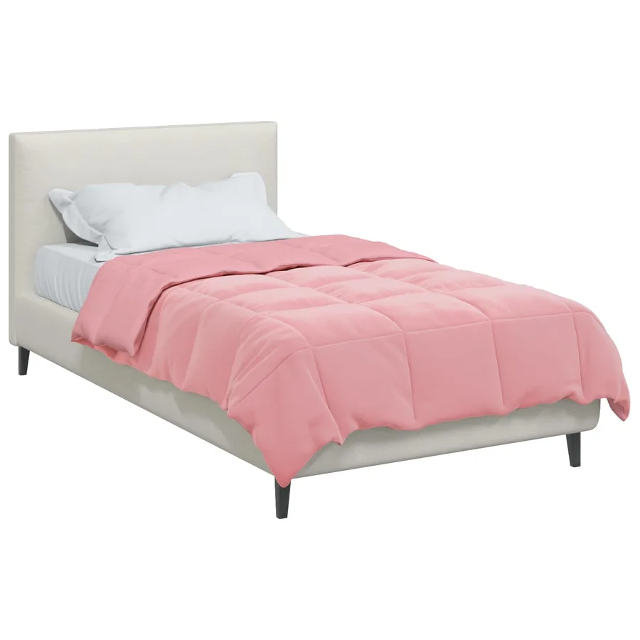 Duvet d'été simple Matelassé Rose 155 x 220 cm Microfibre - 3