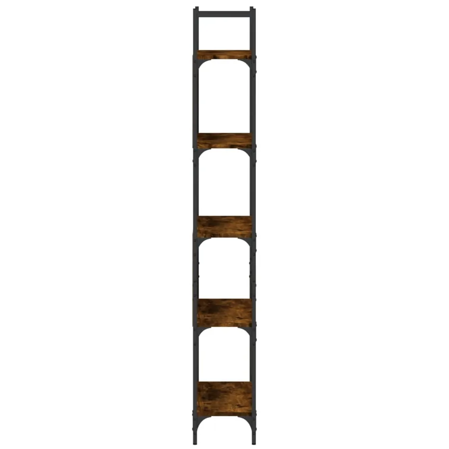 Bibliothèque à 5 niveaux chêne fumé 60,5x24x166,5 cm - 6