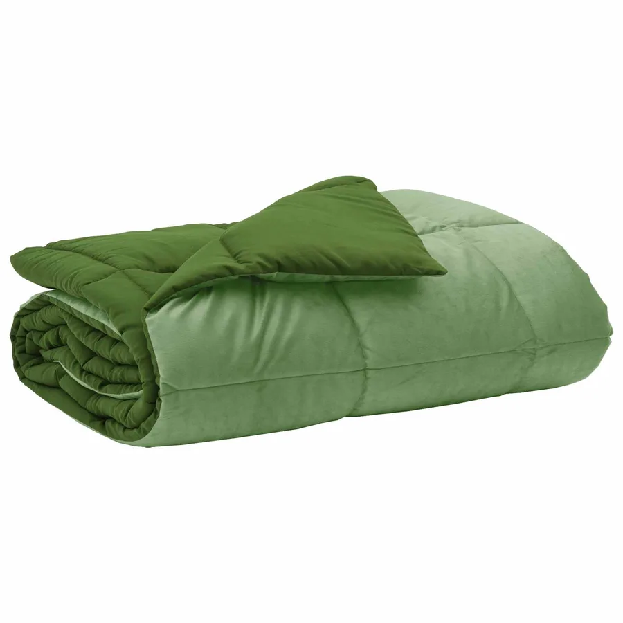 Duvet complet toute l'année Vert 155 x 200 cm Microfibre - 2