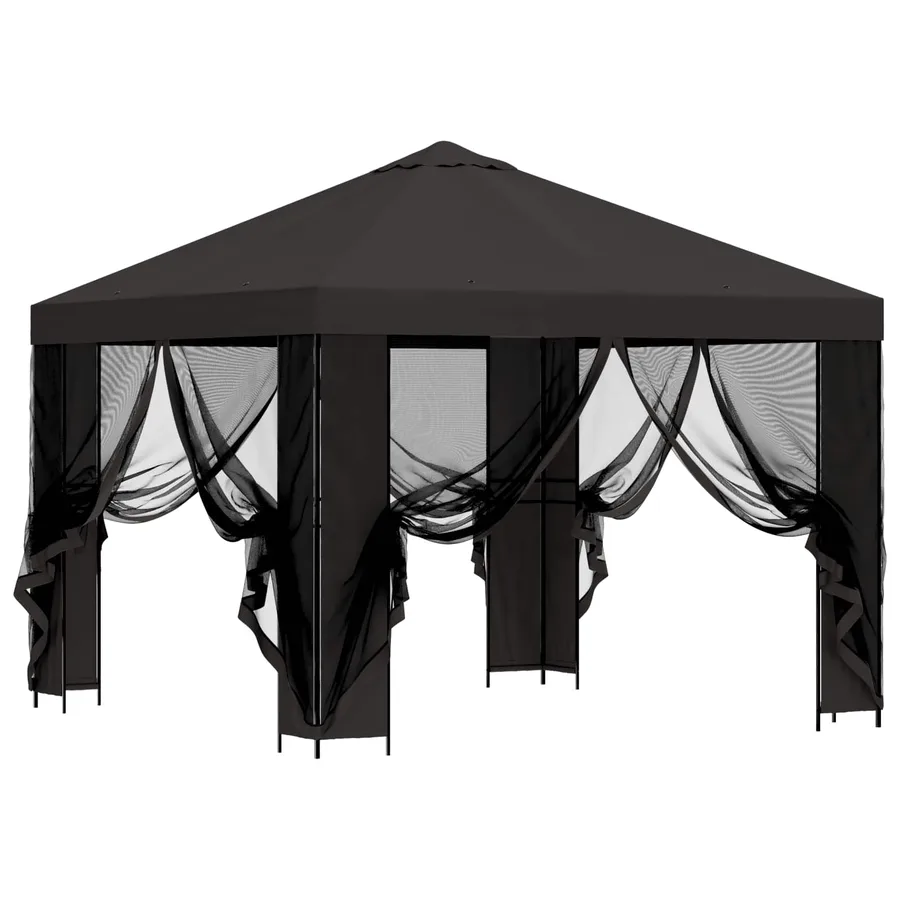 Abri de jardin avec parois 3 x 3 m Anthracite - 4