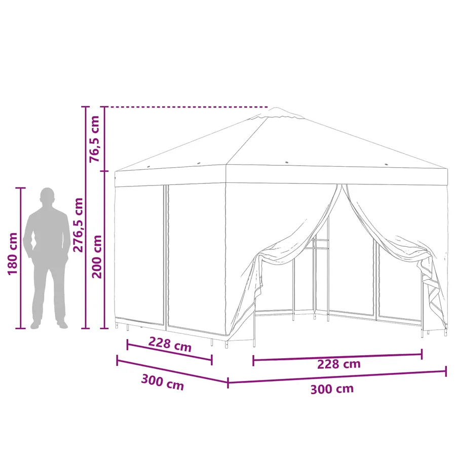 Abri de jardin avec parois 3 x 3 m Anthracite - 9