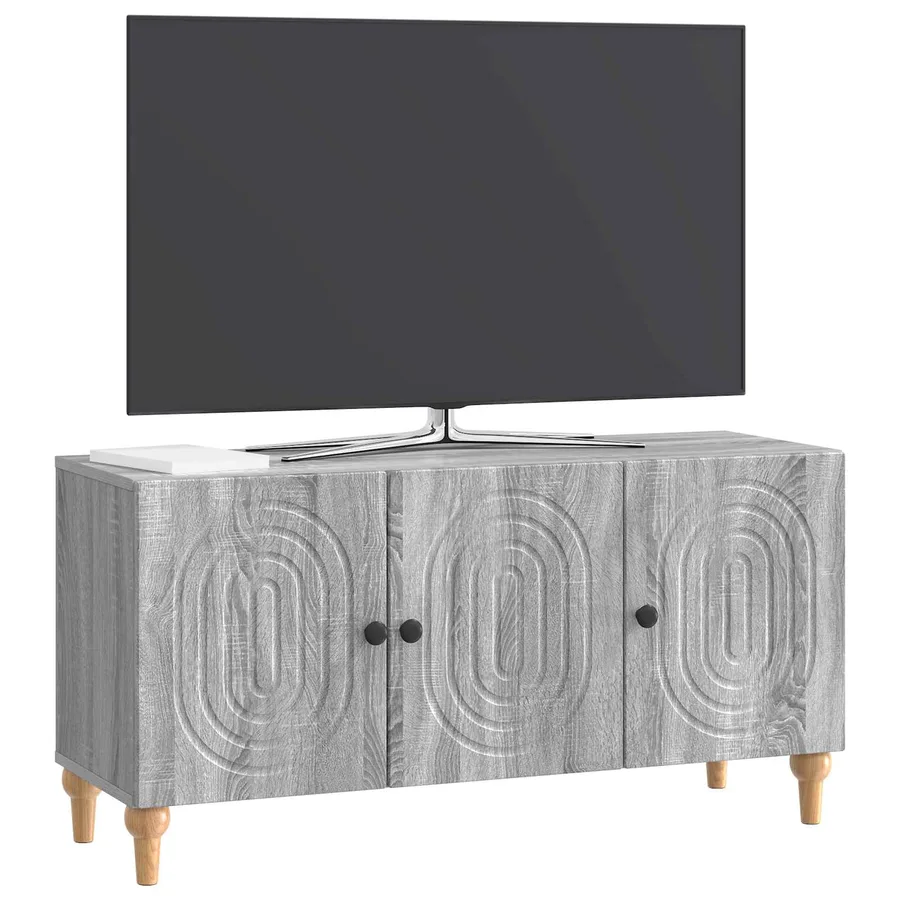 Meuble TV Sonoma gris 99 x 34,5 x 50 cm Bois d'ingénierie - 3