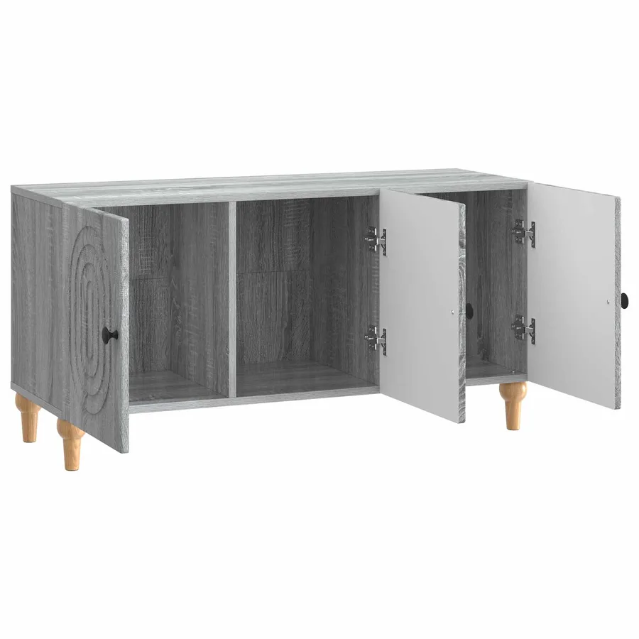 Meuble TV Sonoma gris 99 x 34,5 x 50 cm Bois d'ingénierie - 5
