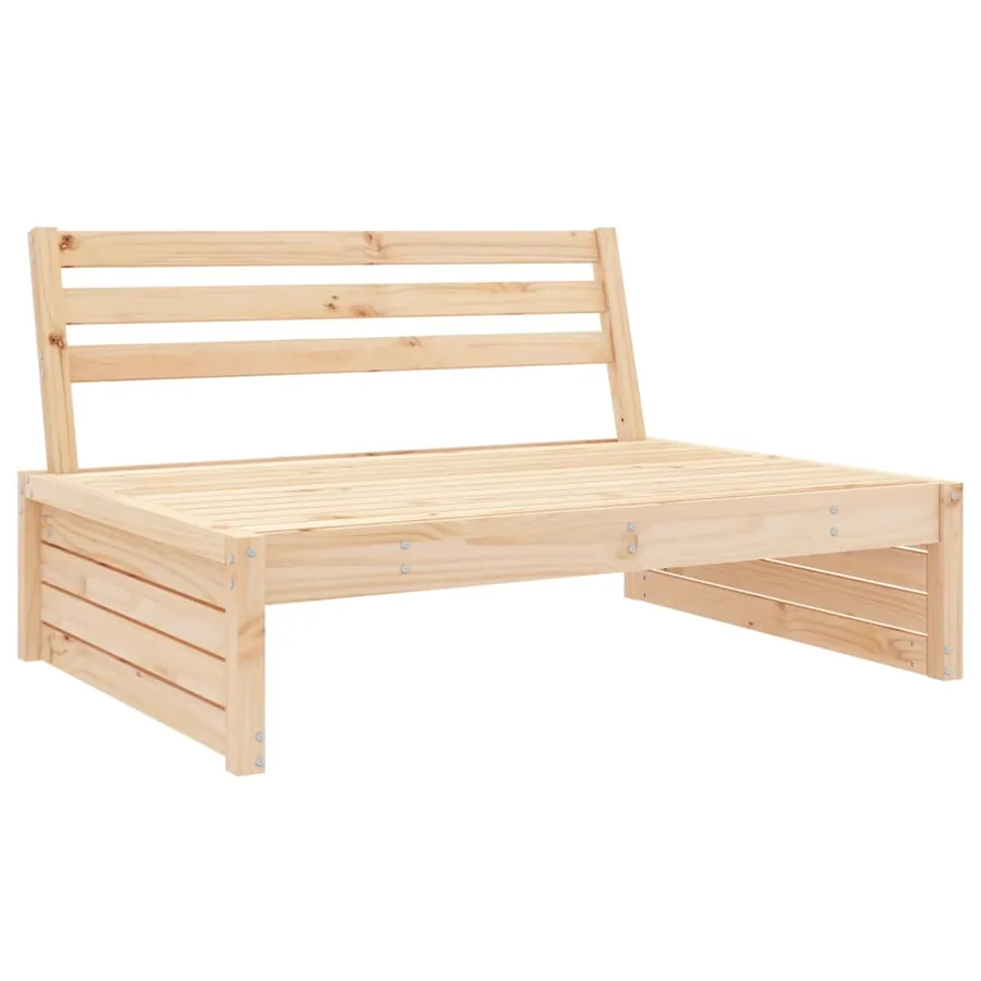 Canapé central de jardin 120x80 cm bois de pin massif - 2