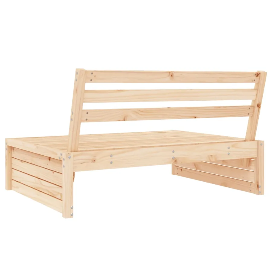 Canapé central de jardin 120x80 cm bois de pin massif - 5