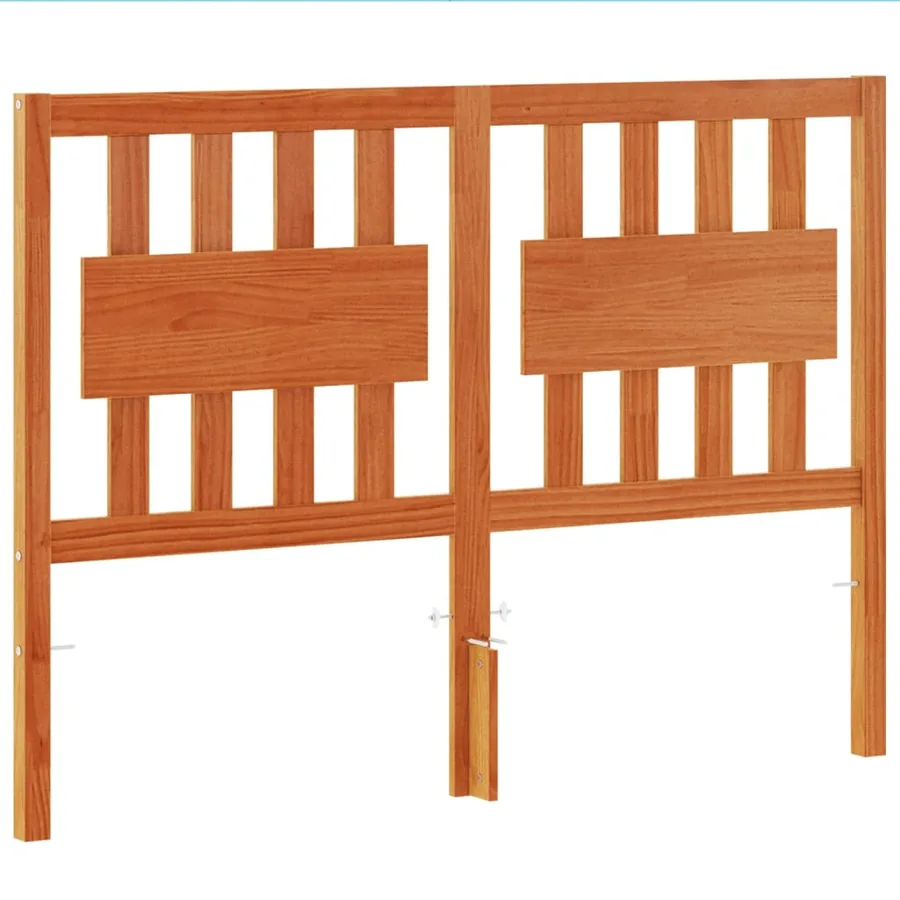 Tête de lit cire marron 135 cm bois massif de pin - 2