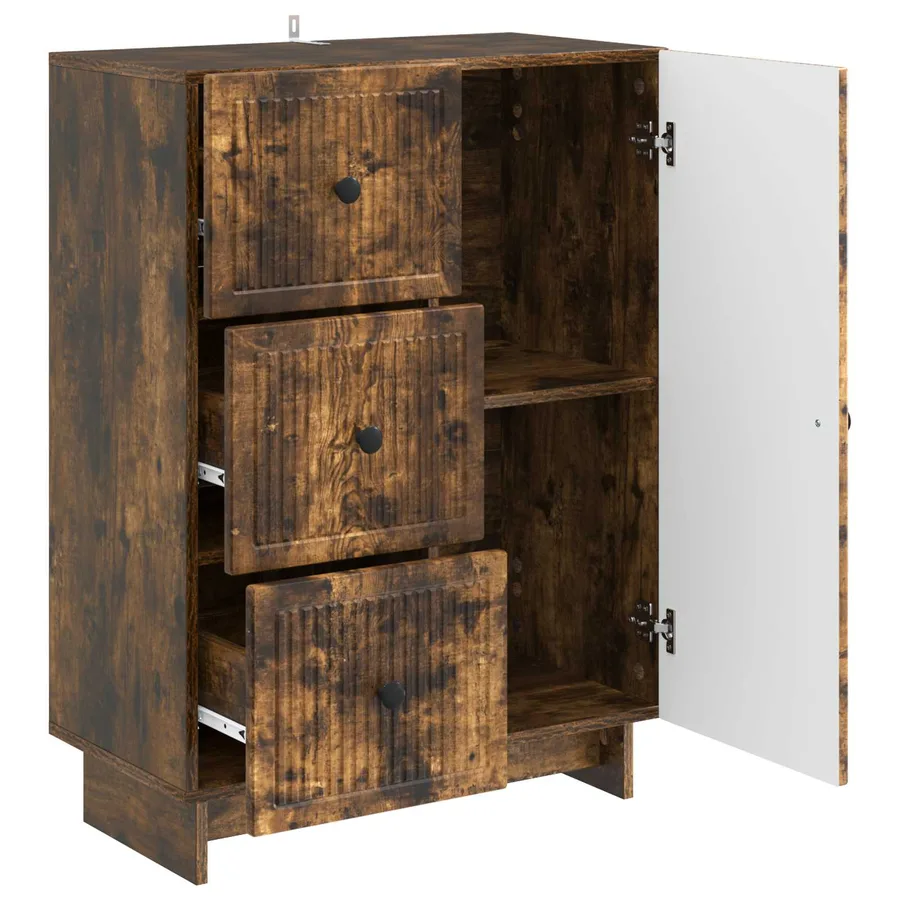 Buffet Chêne fumé 66 x 34,5 x 90 cm Bois d'ingénierie - 5
