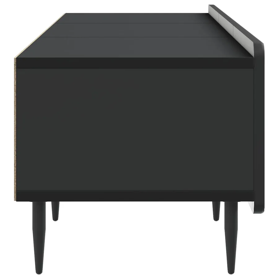 Meuble TV avec tiroir Noir 147 x 34,5 x 32 cm Bois d'ingénierie - 7