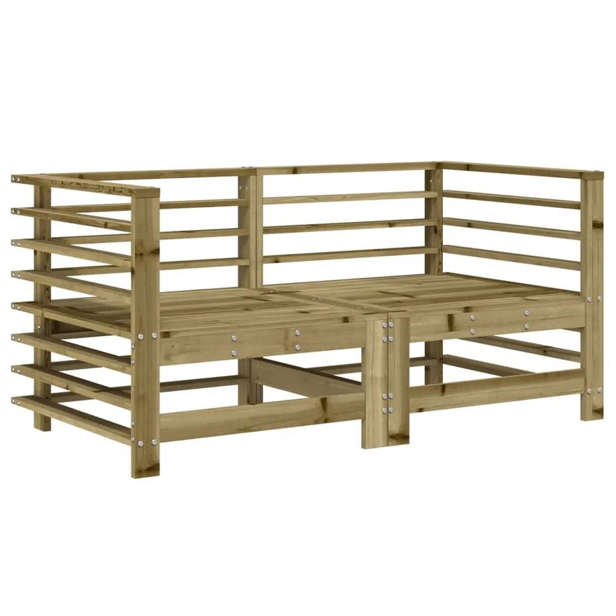 Salon de jardin 7 pcs bois de pin imprégné - 7