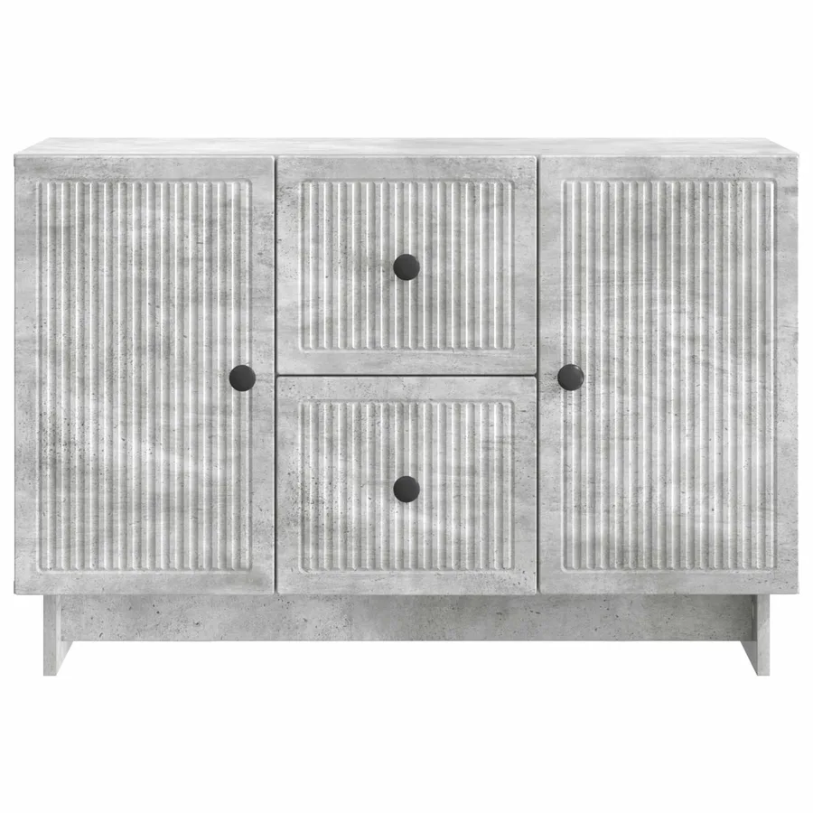 Buffet Gris béton 89 x 34,5 x 60 cm Bois d'ingénierie - 6