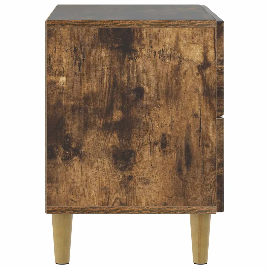 Cabinet de chevet avec tiroir Chêne fumé 62 x 34,5 x 48 cm - 6