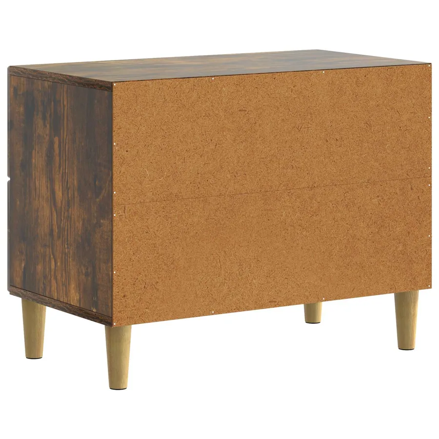 Cabinet de chevet avec tiroir Chêne fumé 62 x 34,5 x 48 cm - 7