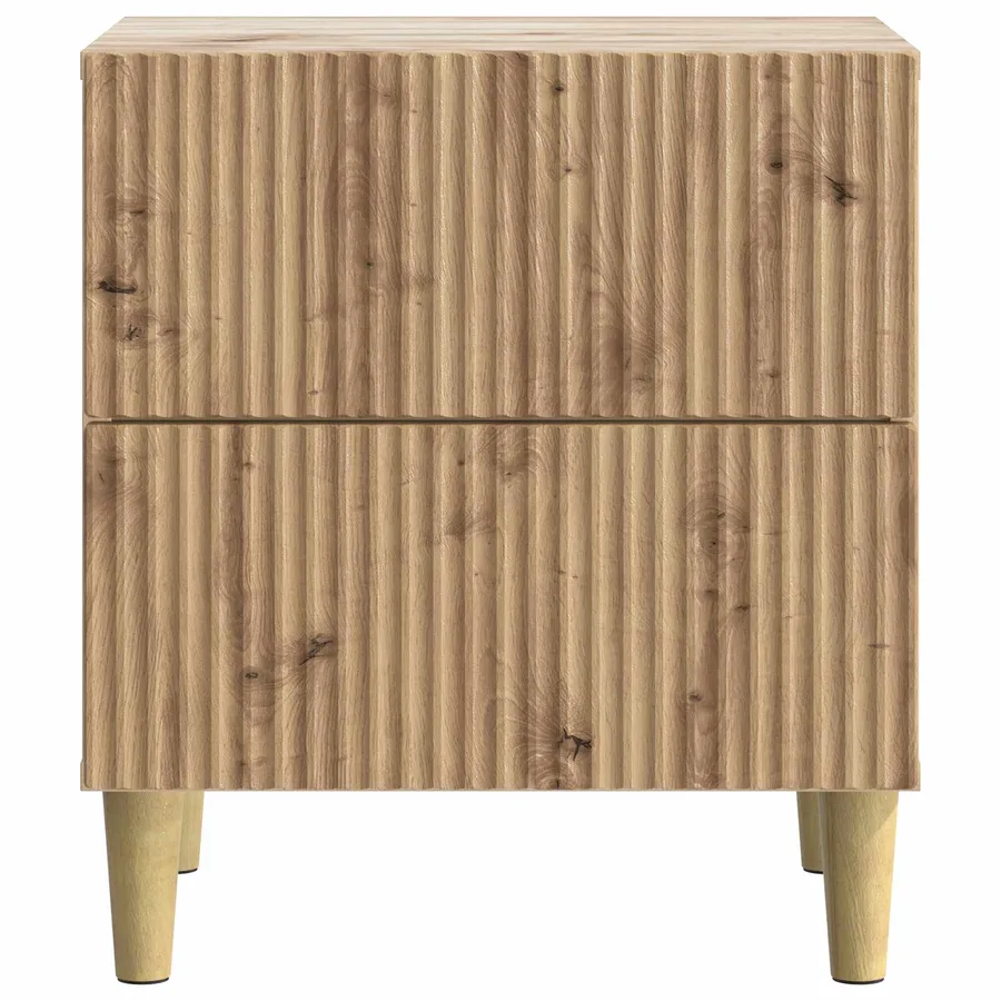 Cabinet de chevet 2 pc Chêne artisanal 43 x 34,5 x 48 cm - 7